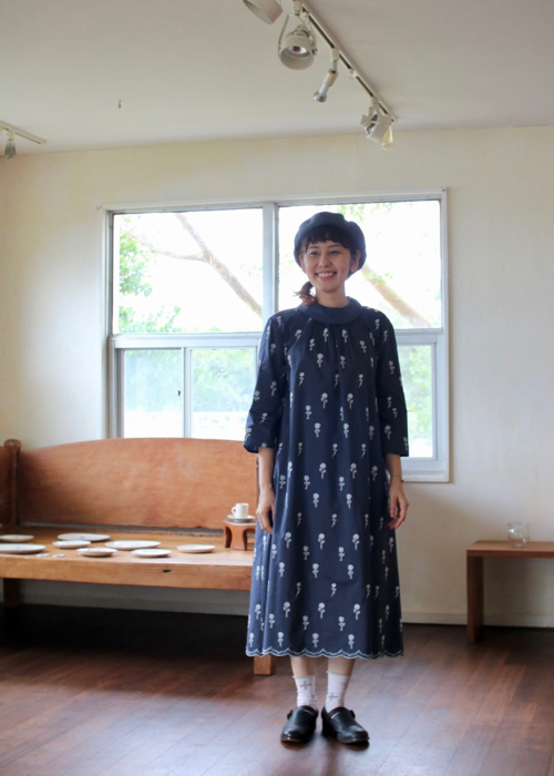 ミナ ペルホネン etude ドレス navy