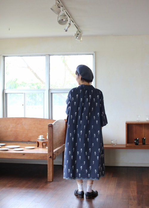 ミナ ペルホネン etude ドレス navy