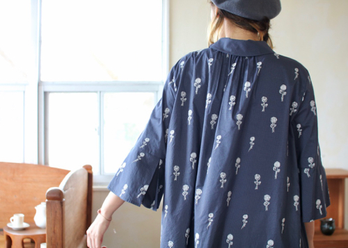 ミナ ペルホネン etude ドレス navy
