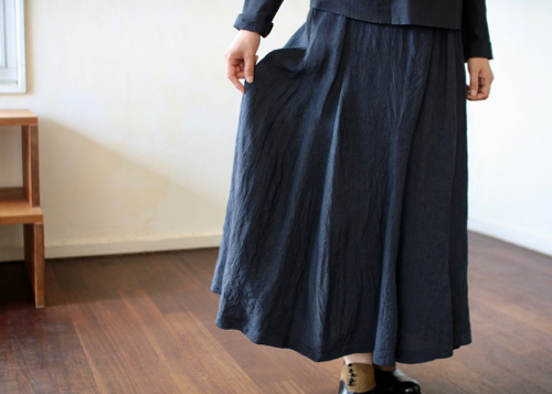 mix tuck skirt - 2color -